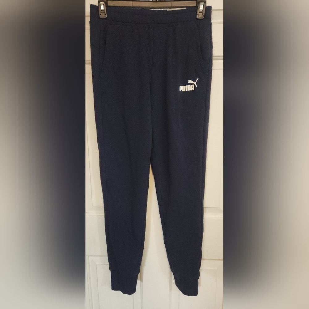 Puma Dark Blue Joggers with Logo